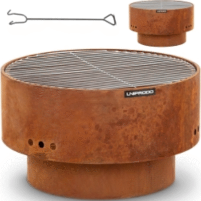 Palenisko z rusztem i pogrzebaczem