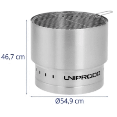 stalowe palenisko z rusztem 55x55x48