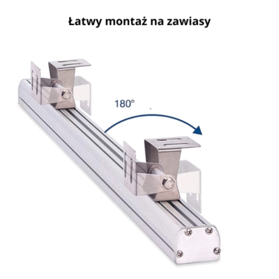 listwa led herbgarden montaż zawiasy