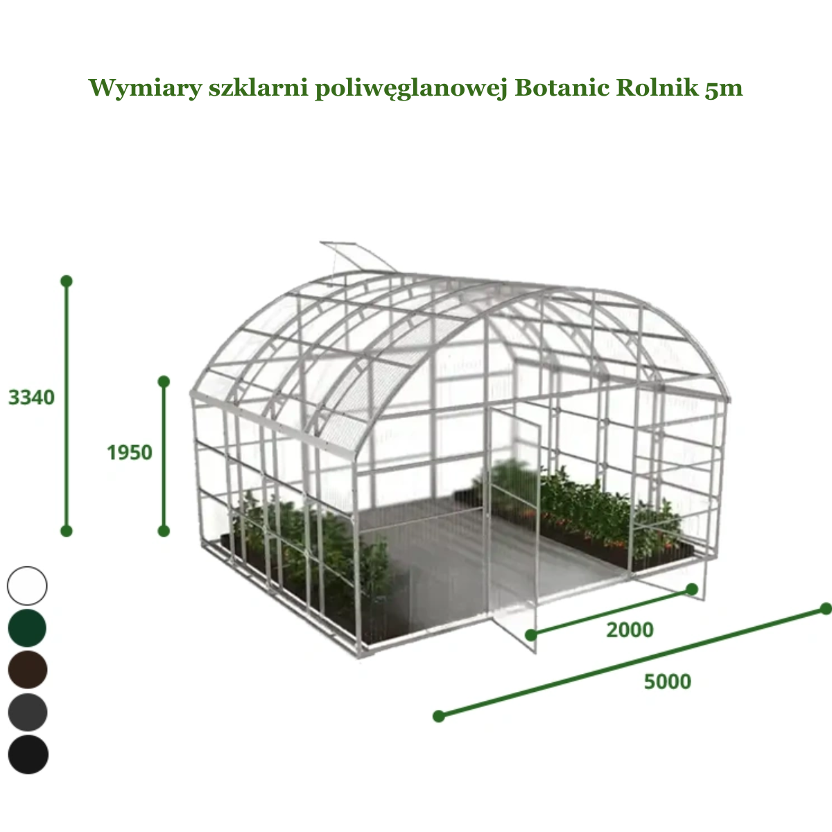 szklarnia botanic rolnik 5m wymiary