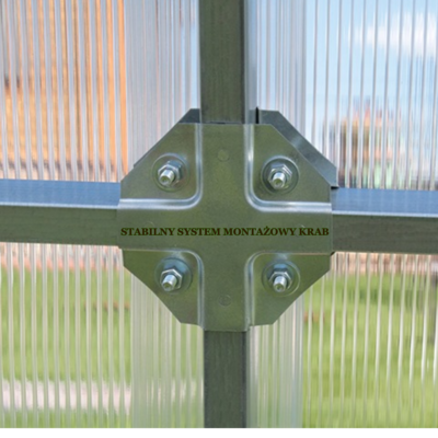 szklarnia botanic rolnik 8m pro system montazu krab