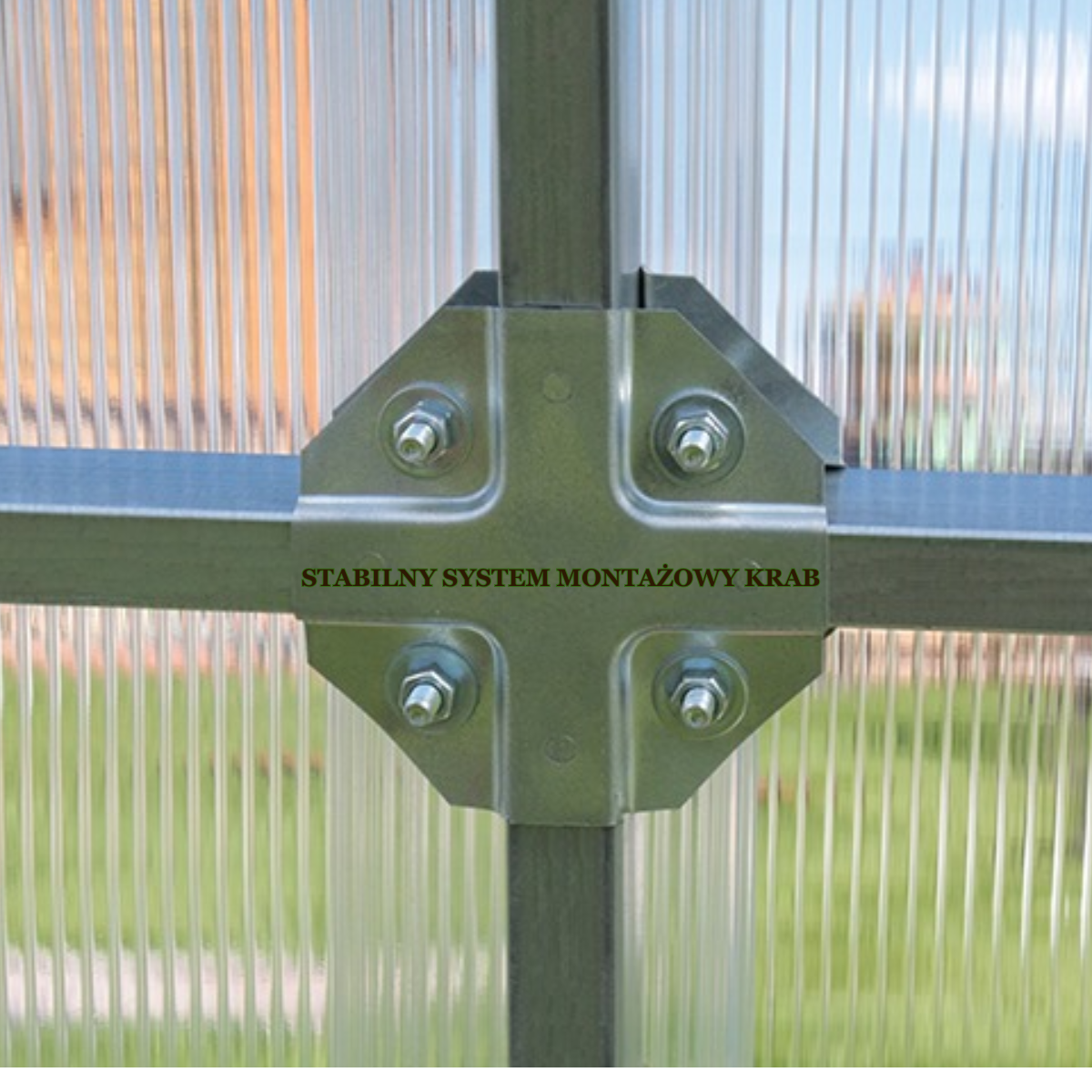 szklarnia botanic rolnik 8m pro system montazu krab