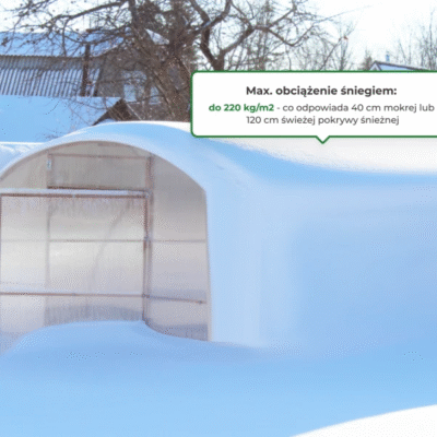 szklarnia botanic większe obciążenie śniegiem
