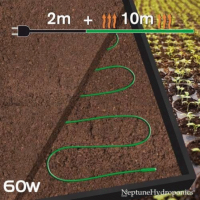 kabel grzewczy neptune hydroponics 10m 60W