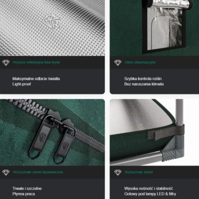 namiot uprawowy (growbox) royalroom elementy konstrukcji