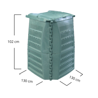Kompostownik Thermo-Star ciemnozielony 1000l - wymiary