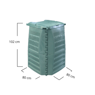 Kompostownik Thermo-Star ciemnozielony 400l - wymiary