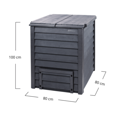 Komostownik Thermo-Wood ciemnobrązowy 600 litrów - wymiary