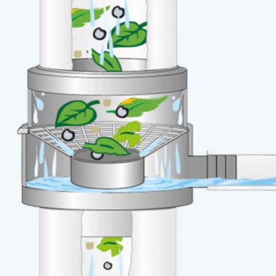 Zbieracz wody deszczowej Automat przekrój