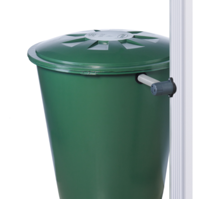 Zbieracz wody deszczowej Rapido podłączony do rynny