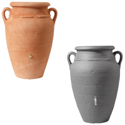 Zbiornik na deszczówkę Antique Amfora 600l w dwóch wariantach kolorystycznych - granit lub terakota