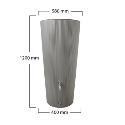 Zbiornik na deszczówkęLinus 2w1 220l szary - wymiary
