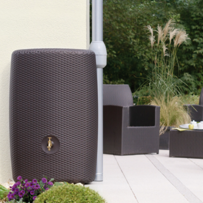 zbiornik na deszczówkę Sunda 300l ratan brązowy