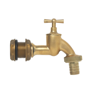 kranik do zbiornika gwint 3/4" złoty z przyłączem