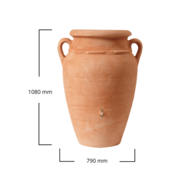 Zbiornik na deszczówkę Antique Amfora 250l z donicą wymiary