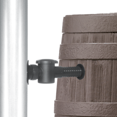 Zbiornik na deszczówkę Barrica 420l podłączony do rynny