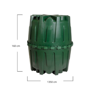 Zbiornik na deszczówkę GRAF Herkules 1600l wymiary