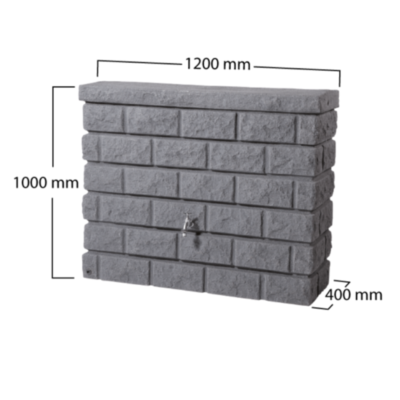 Zbiornik na deszczówkę Rocky 400l przyścienny wymiary