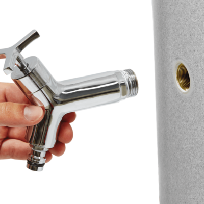 Zbiornik na deszczówkę Stone 2w1 350l z donicą - kranik i gwint montażowy