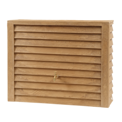 Zbiornik na deszczówkę Woody 350l przyścienny brązowy