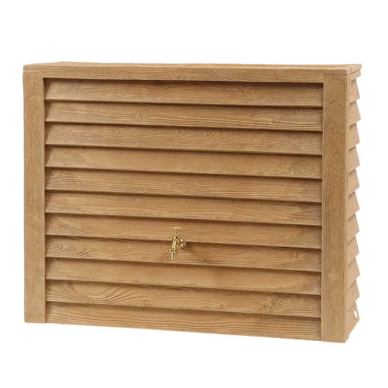 Zbiornik na deszczówkę Woody 350l przyścienny brązowy