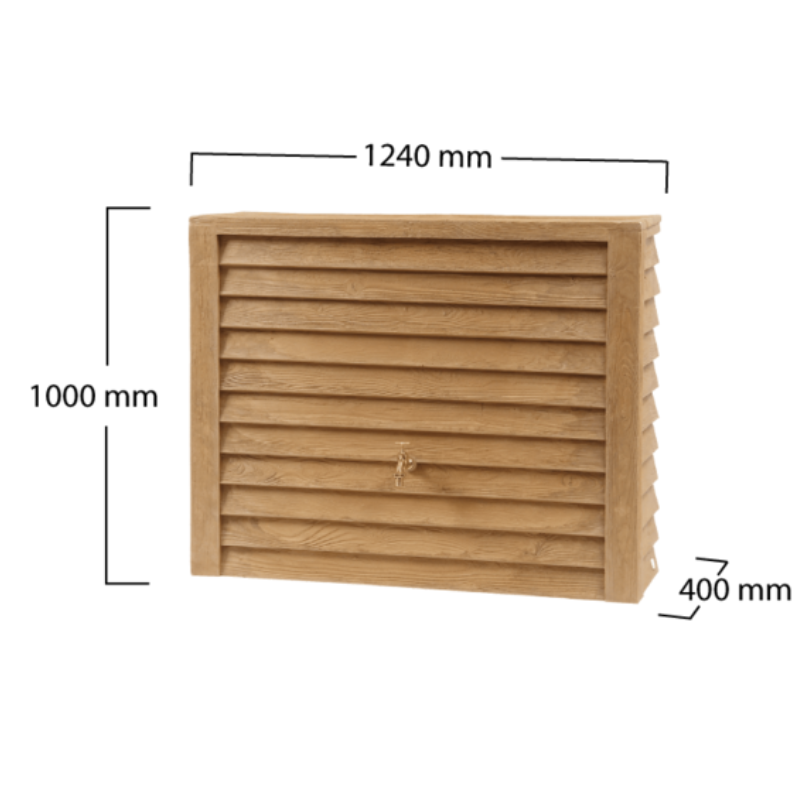 Zbiornik na deszczówkę Woody 350l przyścienny wymiary