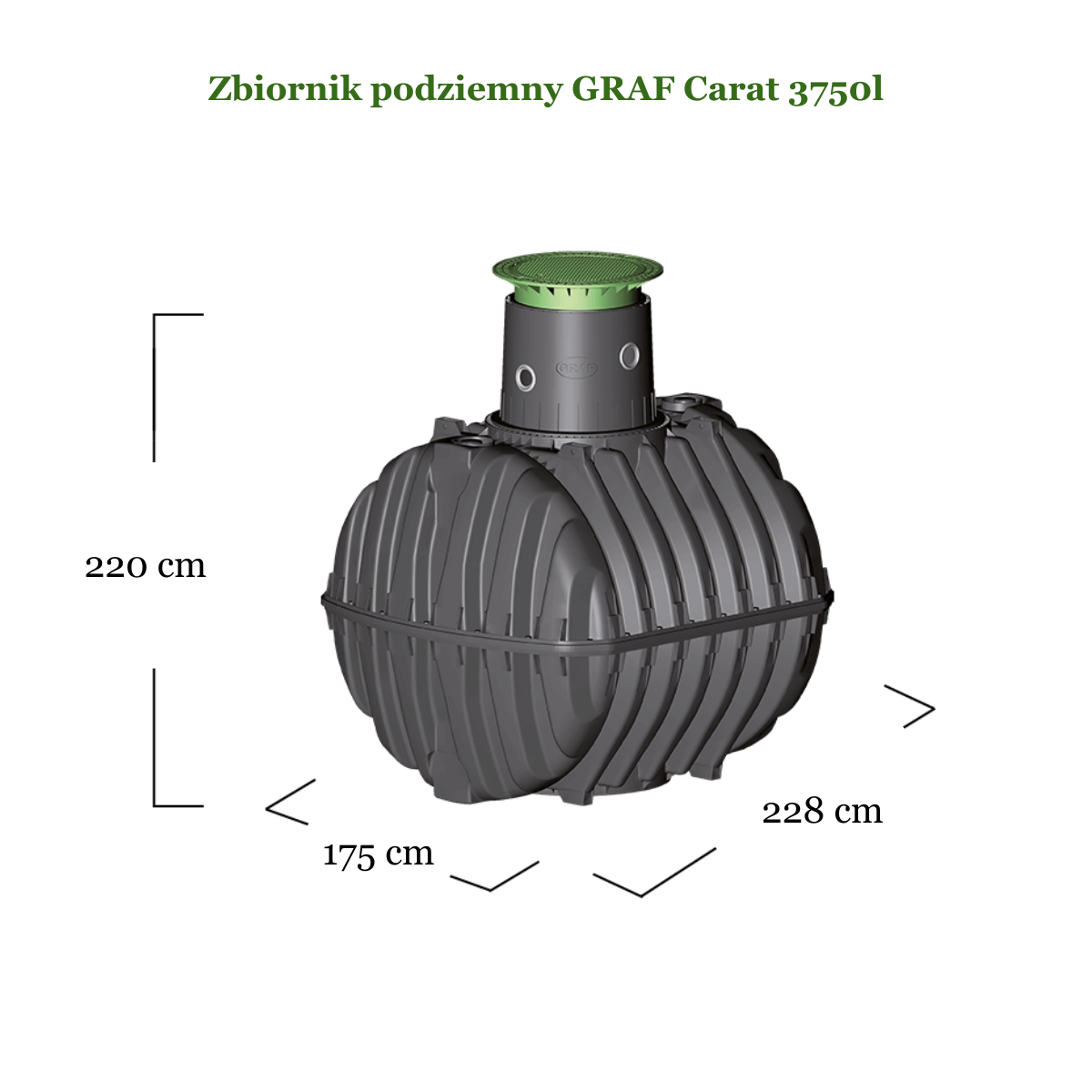 GRAF Carat - podziemny system zbierania deszczówki 3750 l