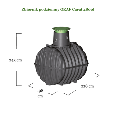 GRAF Carat - podziemny system zbierania deszczówki 4800 l