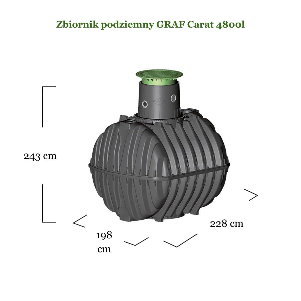 GRAF Carat - podziemny system zbierania deszczówki 4800 l