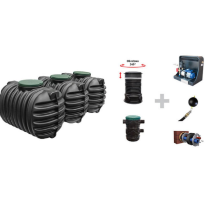 GRAF Cristal - podziemny system retencji deszczówki do domu 8400 l